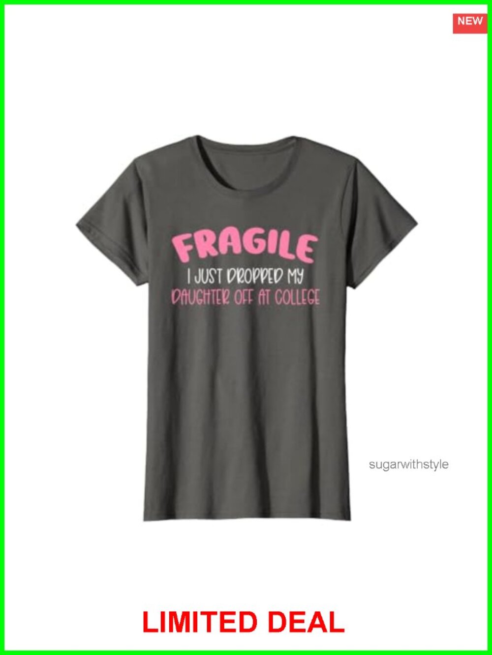 Funny College Drop Off Mom T-Shirt Cotton Novelty Tee